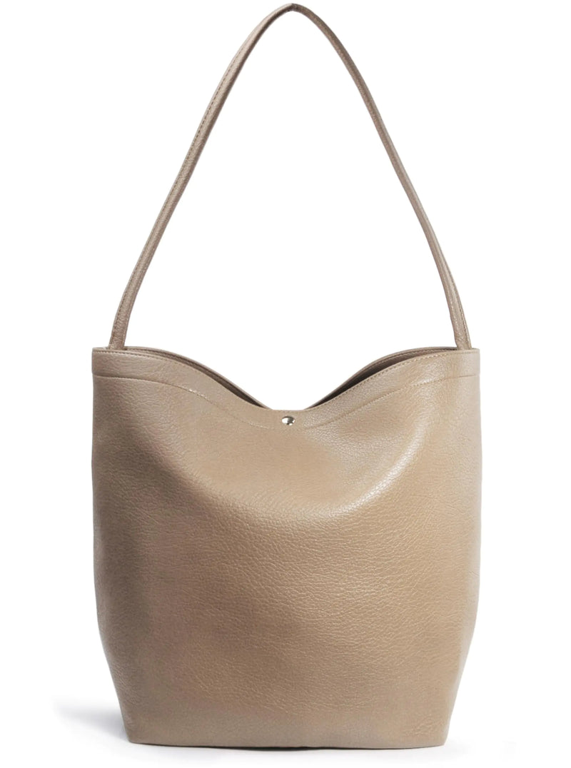 Hobo Bags for Women Vegan Leather Bucket Bags Minimalist Shoulder Handbag (Nude)